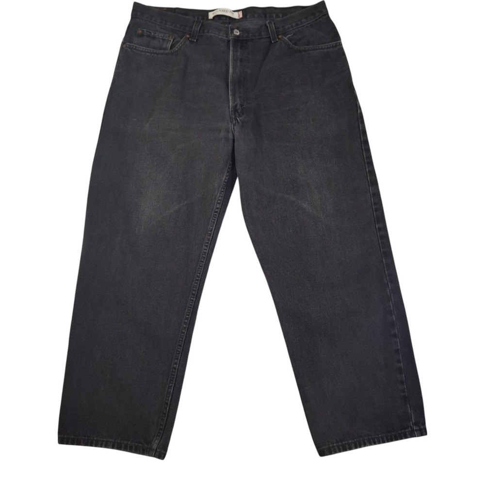 VTG Levis 550 Relaxed Fit Black Jeans Mens 40x29* Cotton Denim Tapered Leg Y2K